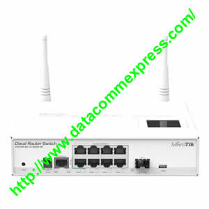 Mikrotik CRS109-8G-1S-2HnD-IN |  8x Gigabit Smart Switch, 1x SFP cage, LCD, 1000mW  Dual Chain wireless