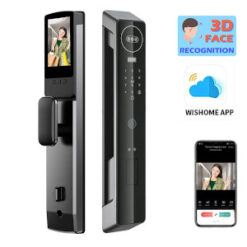 Lentric LT-XF10-Face Smart Door Lock – 6-in-1 Biometric Entry System with Face Recognition, HD Camera, Fingerprint, and WISHOME App Control
